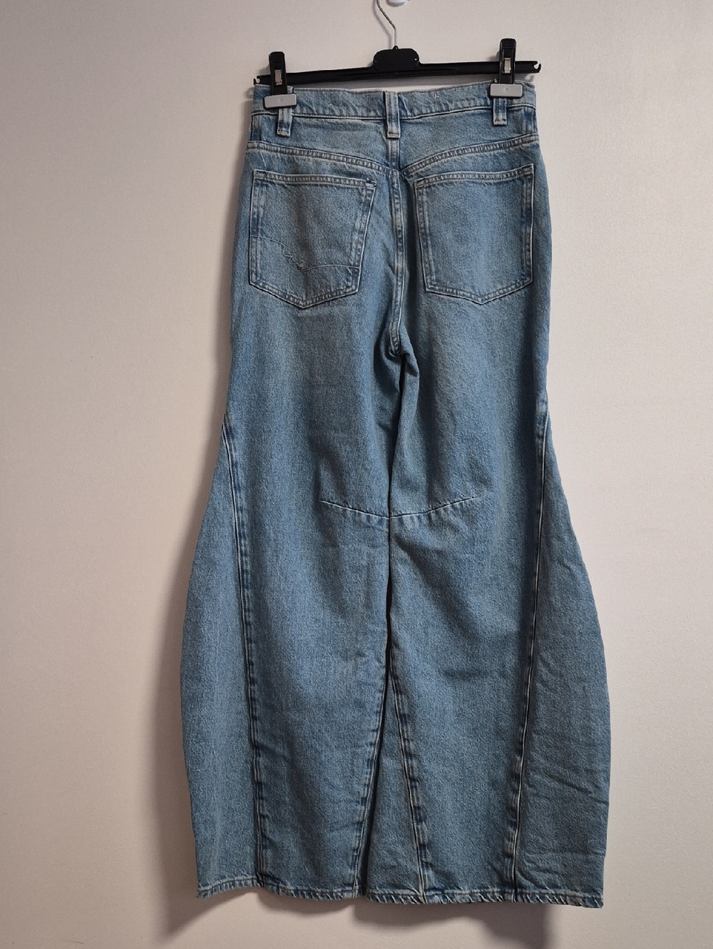 We The Free Wide Leg Flare Jeans in Light Blue Denim - Picture 6 of 9